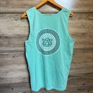 Aqua Turquoise Comfort Colors Sleeveless Auburn University Top Shirt Women’s M